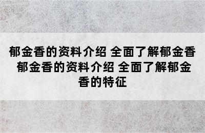 郁金香的资料介绍 全面了解郁金香 郁金香的资料介绍 全面了解郁金香的特征